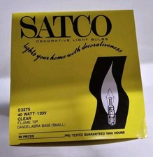 25-Pack of 40 Watt Flame Tip Chandelier Light Bulbs E12 Candelabra Base 40W 120V