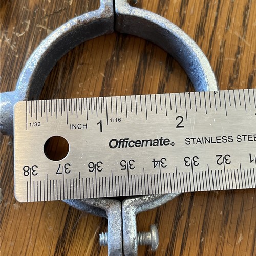 2-1/4" - 2-1/2” Road Hinged Galvanized Split Ring Pipe Hanger Clamp Qty-6 (NEW) - Picture 2 of 15
