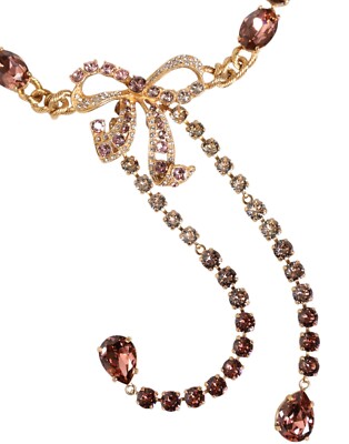 DOLCE & GABBANA Belt Gold Tone Brass Crystal Embellished 