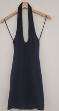 Urban Outfitters Ribbed Halterneck Dress Black Size L New RRP £29