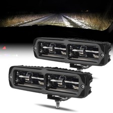 2x 6inch 6000k White Led Driving Work Lights Bar Spot Pods Fog Lamp Offroad Suv