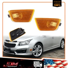 Amber Lens Front Bumper Side Marker Lights Housings For 2011-2015 Chevy Cruze