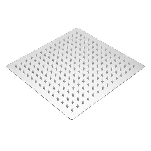 12" Brushed Nickel LED Rain Shower Head - Square, High Pressure, Wall Mount