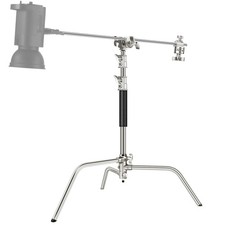NEEWER SC172D C-Stand - 68" Height, 83cm Boom Arm, Stainless Steel