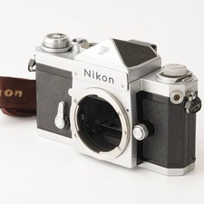  EXCELLENT  Nikon F Eye Level 35mm SLR Film Camera Silver Body
