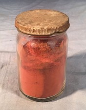 Ancien pot partiel couleur sèche pigment peinture artiste BURNT UMBER environ 5 onces