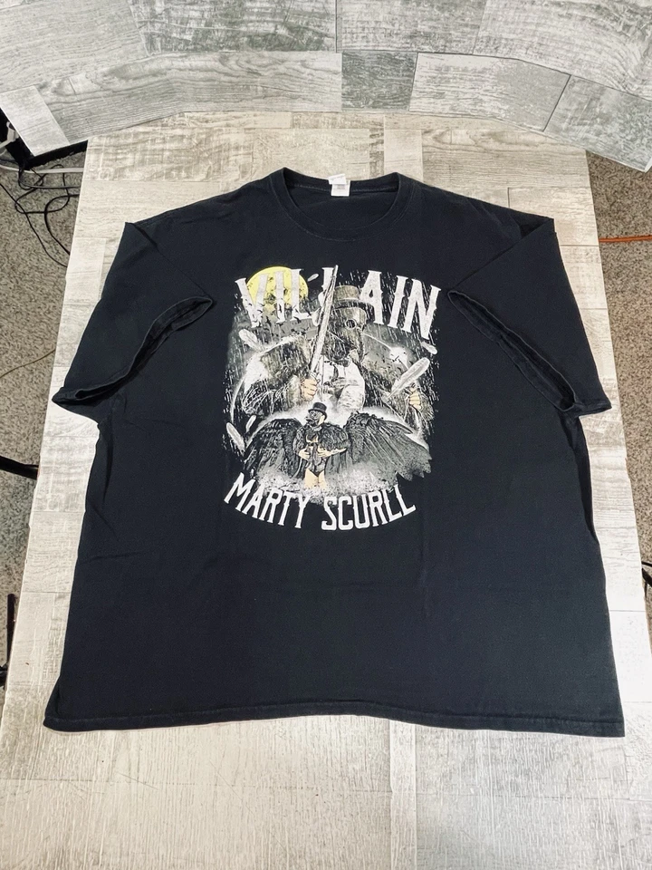 NJPW Shirt Mens 3XL Black Marty Scurll Villain Black T-Shirt Japan Pro Wrestling - Image 2 of 4