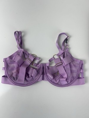 Victoria Secret Bra Unlined Balconet Purple Strappy Very Sexy Underwire 36D  | eBay