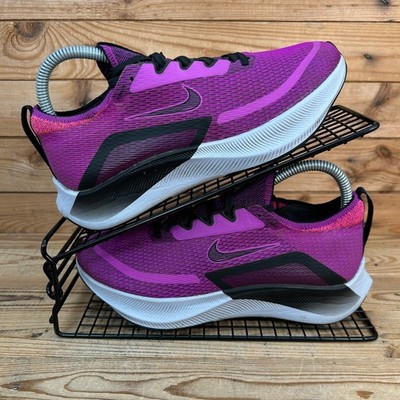 Nike Turnschuhe Damen Größe UK 4,5 Zoom Fly 4 Hyper Violet Straßenlauf Fitnessschuhe