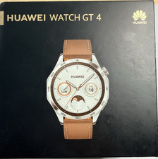 Huawei Watch GT 4 46mm Smartwatch Brown Leather Strap iOS Android