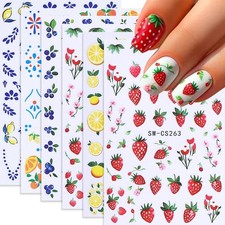 Nail Art Stickers, Summer Decals 3D Self-Adhesive Cute Fruit Fruit1