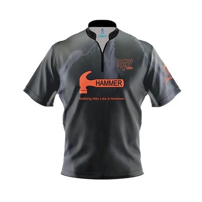 Custom Name Hammer Raw Hammer Black Grey Bowling Jersey Shirts - USA Size
