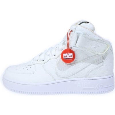 LOUIS VUITTON XNIKE AIR FORCE 1 MID 1AQV90 Monogram Leather Midcut Sneaker Used