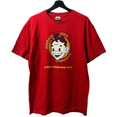 Vintage 2004 Dodgeball Movie Promo Shirt Average Joe's Gymnasium Red Large
