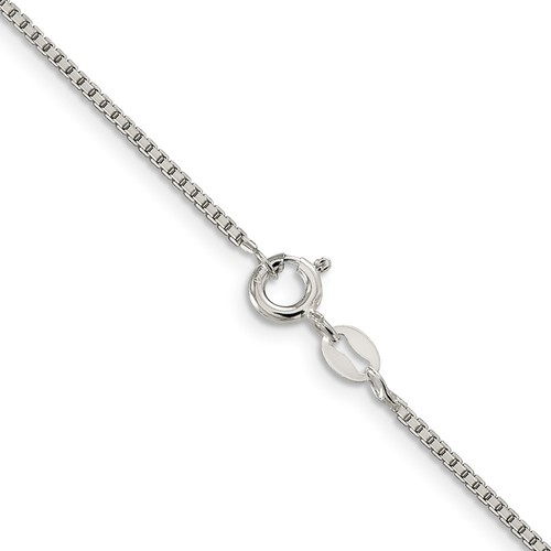 Collar de cadena de caja de 8 lados de plata de ley de 1,25 mm para hombre y mujer EE. UU. - Imagen 3 de 4