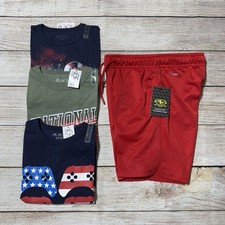 Boys Lot Of Clothes For Spring  Summer Size M 7-8 . NWT 3 S/S Shirts, Shorts