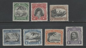 Cook Islands 1933 - 1936 KGV Set Sc 91 - 97 MNH VF CV $37.45+