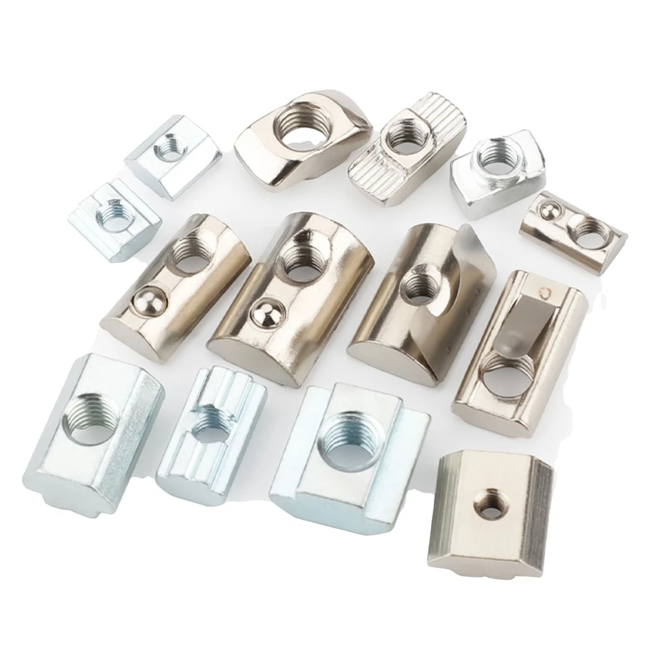 M3 M4 M5 M6 M8 M10 Vernickelt/Verzinkt Gleitmutter Schiebemutter Hammermutter - Bild 3 von 4