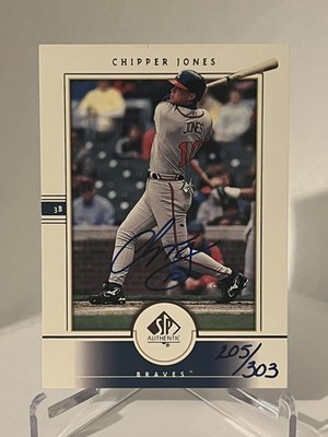 2001 SP Authentic - Buyback Autographs Chipper Jones #45 /303 (AU)