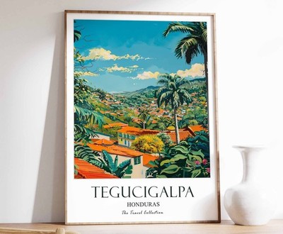 5_Tegucigalpa Print, Tegucigalpa Reiseposter, Honduras Reiseposter, Karibik