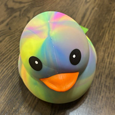 Squeeezy Duck, tie-dye, Jumbo Squishy