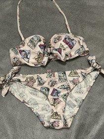 AGENT PROVOCATEUR Amylee Retro Pin-Up Printed Bikini Set US/UK 34B / 2 Rare