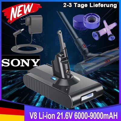 LED Für Dyson V8 SV10 9000mAh Akku Absolute Animal Absolute Motorhead Ladegerät