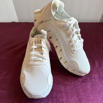 Reebok Women s  Size 9 Zig Dynamics Cl Running Shoe White/ White
