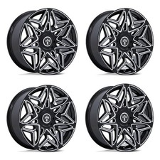 Set 4 24 Dub Dc274 Anomaly 24x10 5x115 5x120 15mm Gloss Black Milled Wheels
