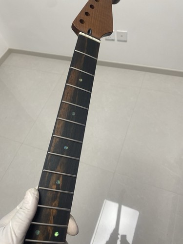 New Ebony fingerboard Jumbo Fret 22Fret Roasted Flame Maple Electric guitar Neck