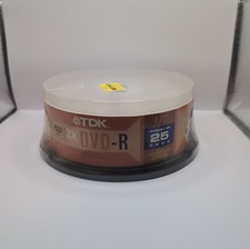 TDK 4.7GB/120-Minute DVD-Rs (25-Pack) DVDMR47CB25 - New Sealed