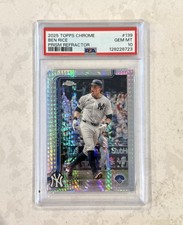 2025 Topps Chrome - Ben Rice #139 Prism Refractor (RC) New York Yankees