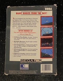 After Burner III 3 Sega CD CIB Complete In Box w Reg Card Excellent Cond RARE