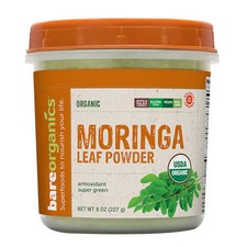 Poudre De Feuille De Moringa Bio 8 Oz Par Bare Organics