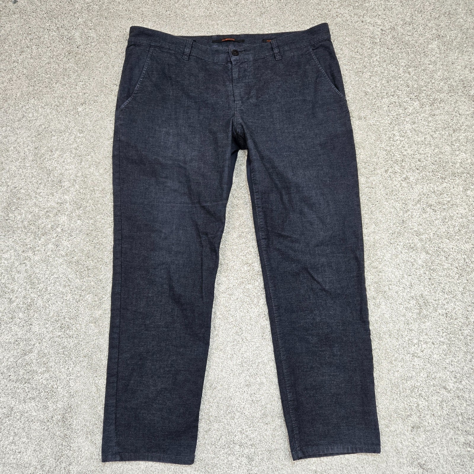 Alberto Pants Mens 36x30 (fits 37x28) Lou-J slim fit retro dark wash blue