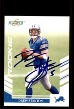 Signed Football Card Auto Drew Stanton 2007 Score #359 Detroit Lions