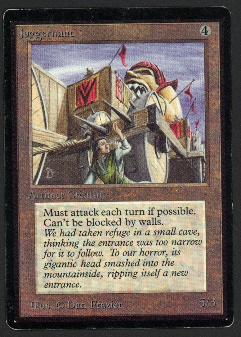 ***Beta Juggernaut (Edge Indent)*** MTG Beta Magic Kid Icarus