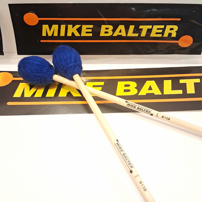 Mike Balter B13B MB13B Medium Blue Yarn Marimba Mallets Birch Handles U.S.A.