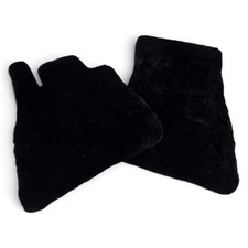 Black Sheepskin Floor Mats for Mercedes Benz Maybach 57S (2003-2013)