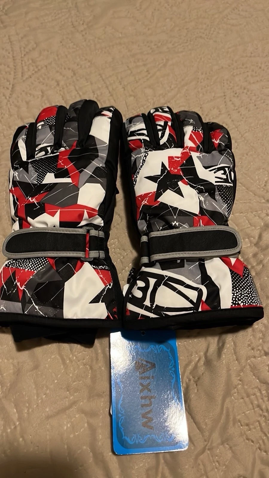 Aixhw Women’s Snow Gloves Winter Gloves Size L