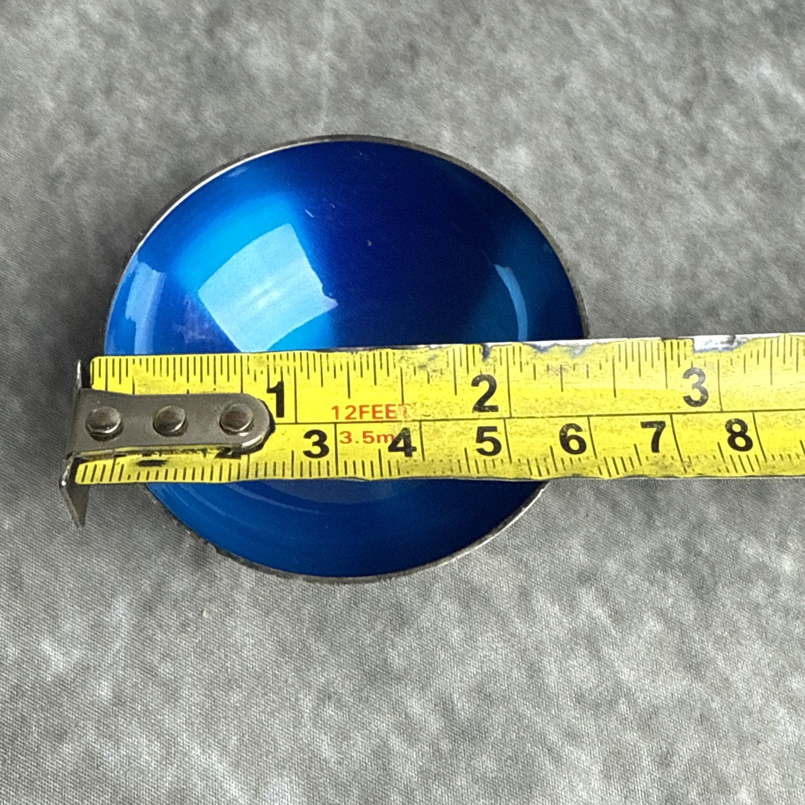 Mid-Century Silver w/Blue Enamel Open Salts Georg Jensen Denmark