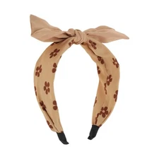 Exquisite Bow Headbands for Women Light Brown 1 Pc