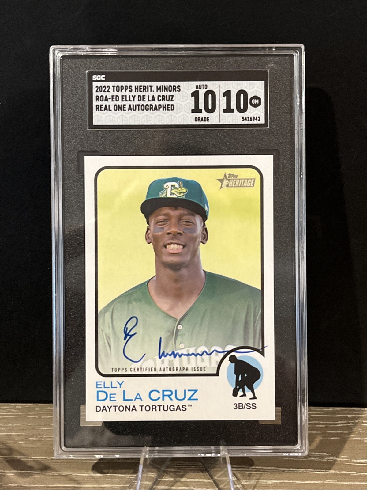 2022 Topps Heritage Minors Edition - Real One Auto Elly De La Cruz 10-10 🔥Pop 2