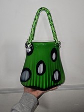 Vintage 1960 Murno Glass Handbag/ Purse Heavy/ Beautiful