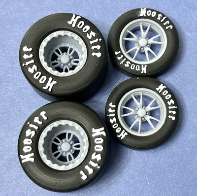 Resin 15/17 Scale inch  Weld Full Throttle  Wheels With Drag Slicks 1/24, 1/25