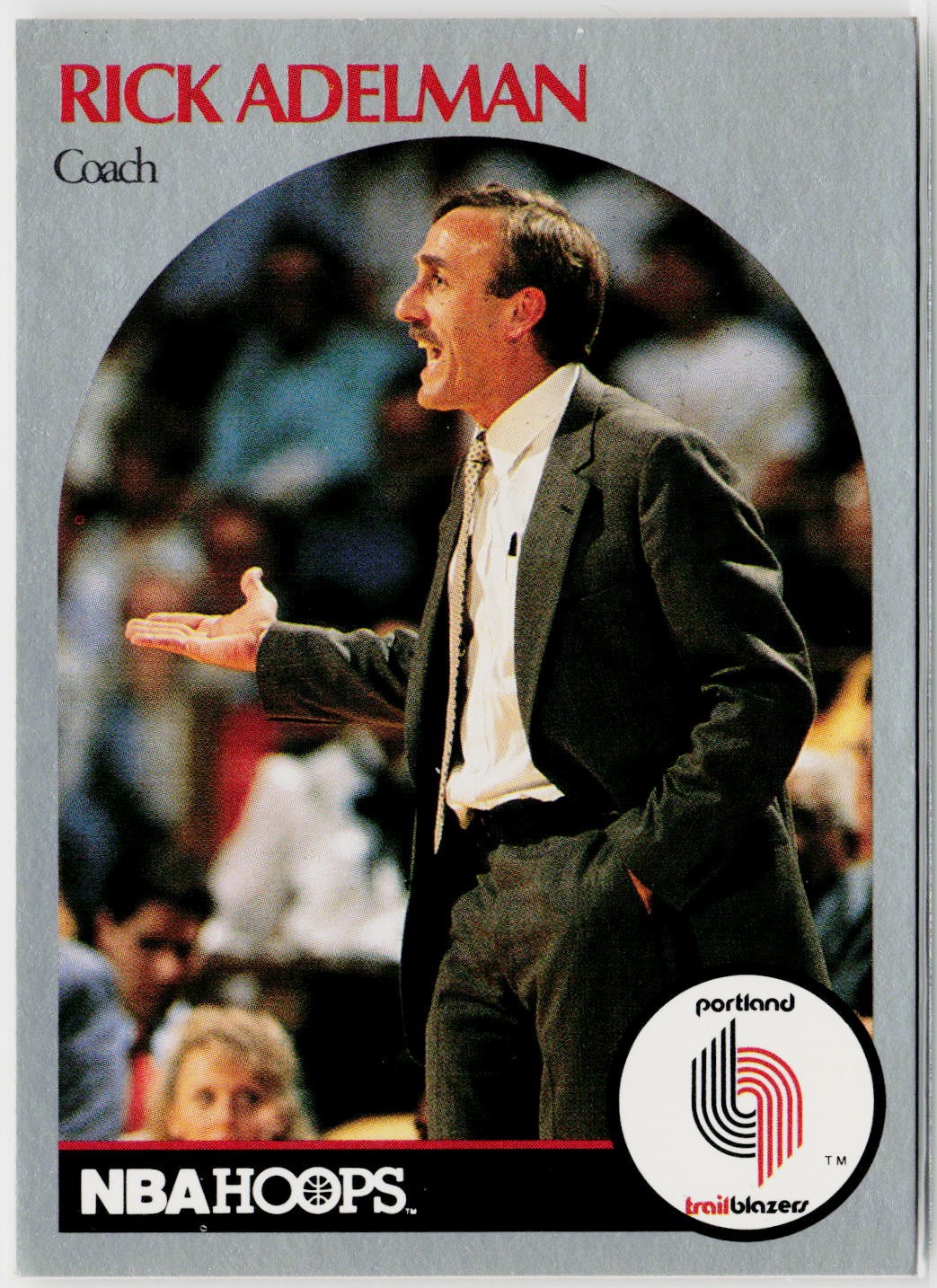 1990-91 Hoops #326 Rick Adelman Portland Trail Blazers