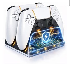 PS5 Controller Charger Station with LED Indicator,Dual Controller Charger Dock