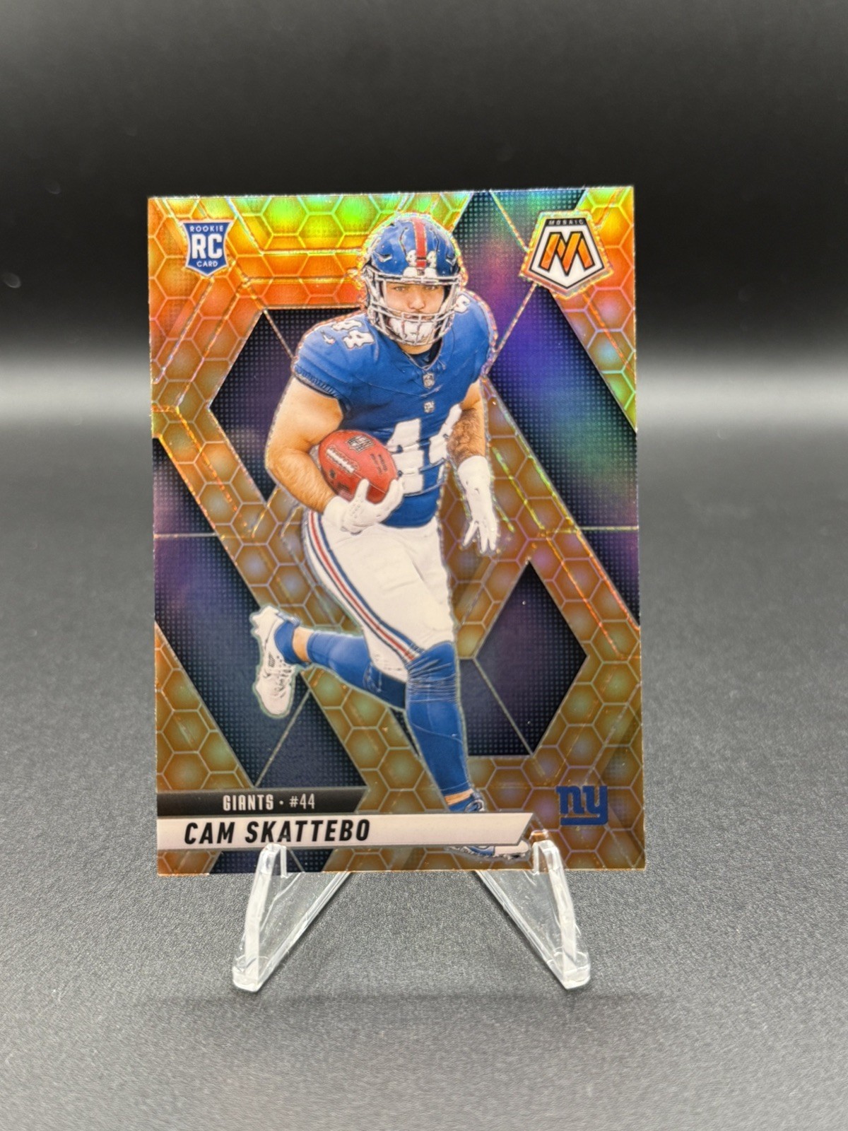 Cam Skattebo 2025 Panini Mosaic RC Honeycomb Case Hit SSP #305