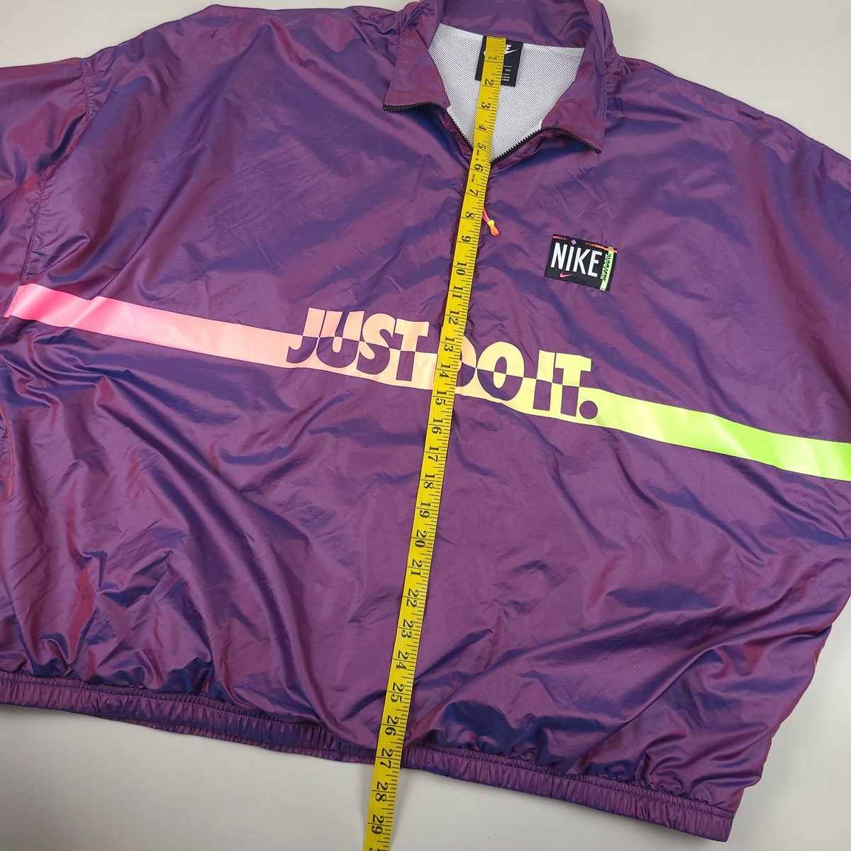 Nike Sportswear Jacket Womens XXL Purple Half Zip Woven Oversized