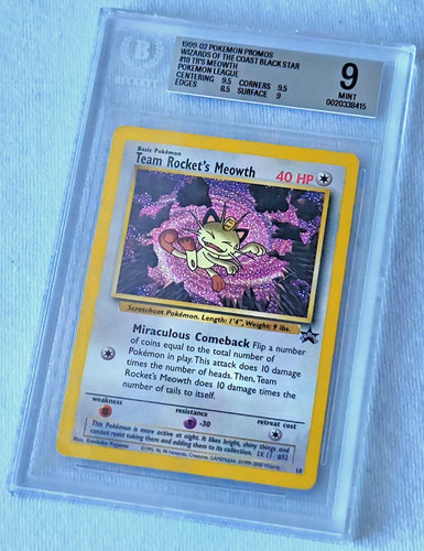 Team Rocket's Meowth graded BGS 9 for sale on eBay